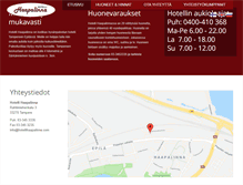 Tablet Screenshot of hotellihaapalinna.com